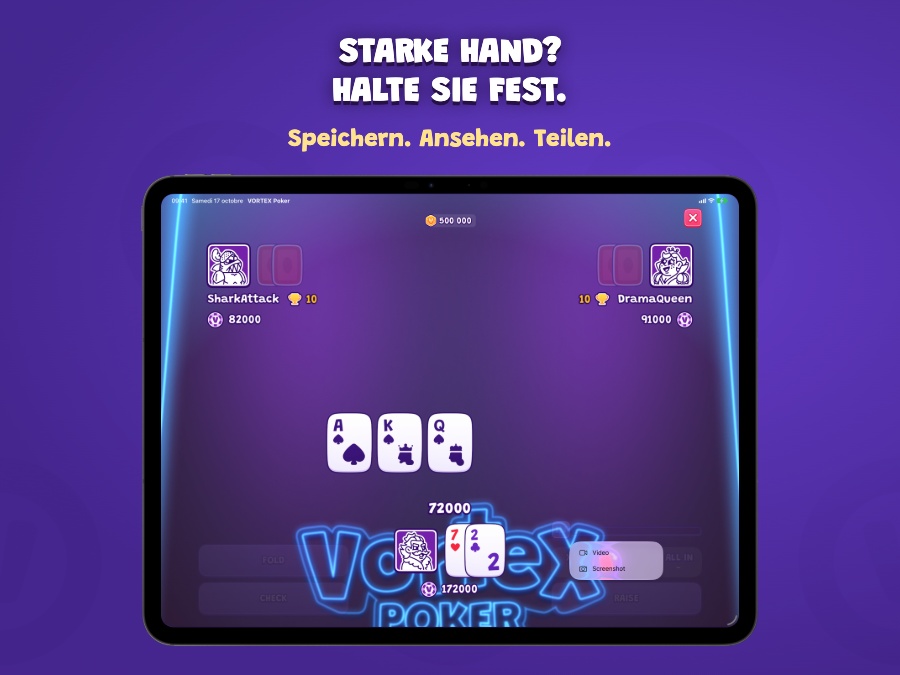 Starke Hand? Halte sie fest. — Speichern. Ansehen. Teilen.