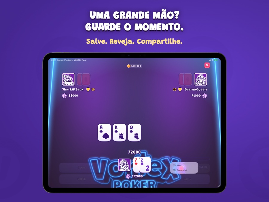 Uma grande mão? Guarde o momento. — Salve. Reveja. Compartilhe.